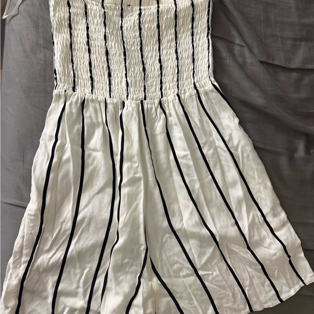 Cotton On Black and White Striped Jumpsuit